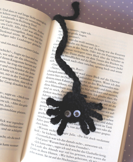 Häkel-Lesezeichen "Spinne"