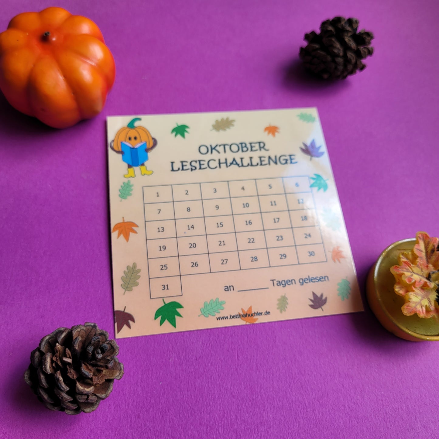 Lesetracker "Oktober Lesechallenge mit Kürby"