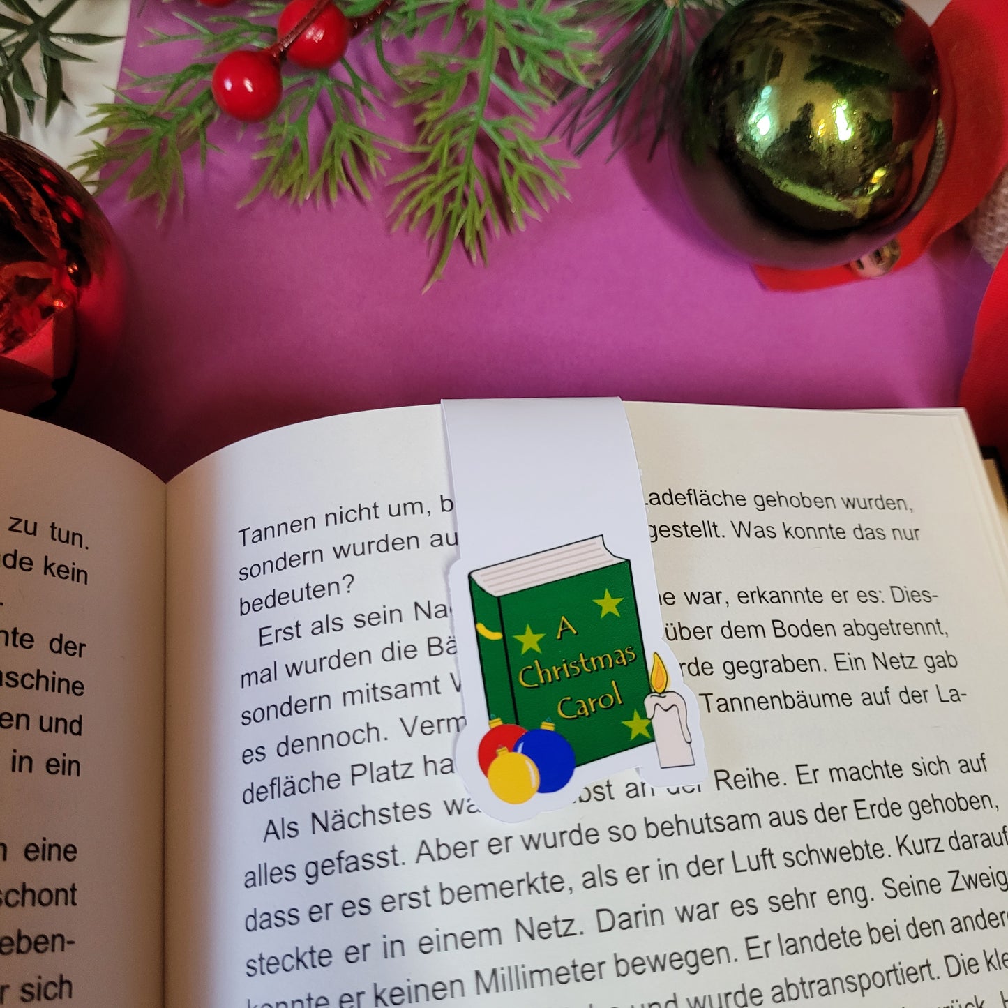 Magnet-Lesezeichen "Weihnachtsbuch A Christmas Carol"