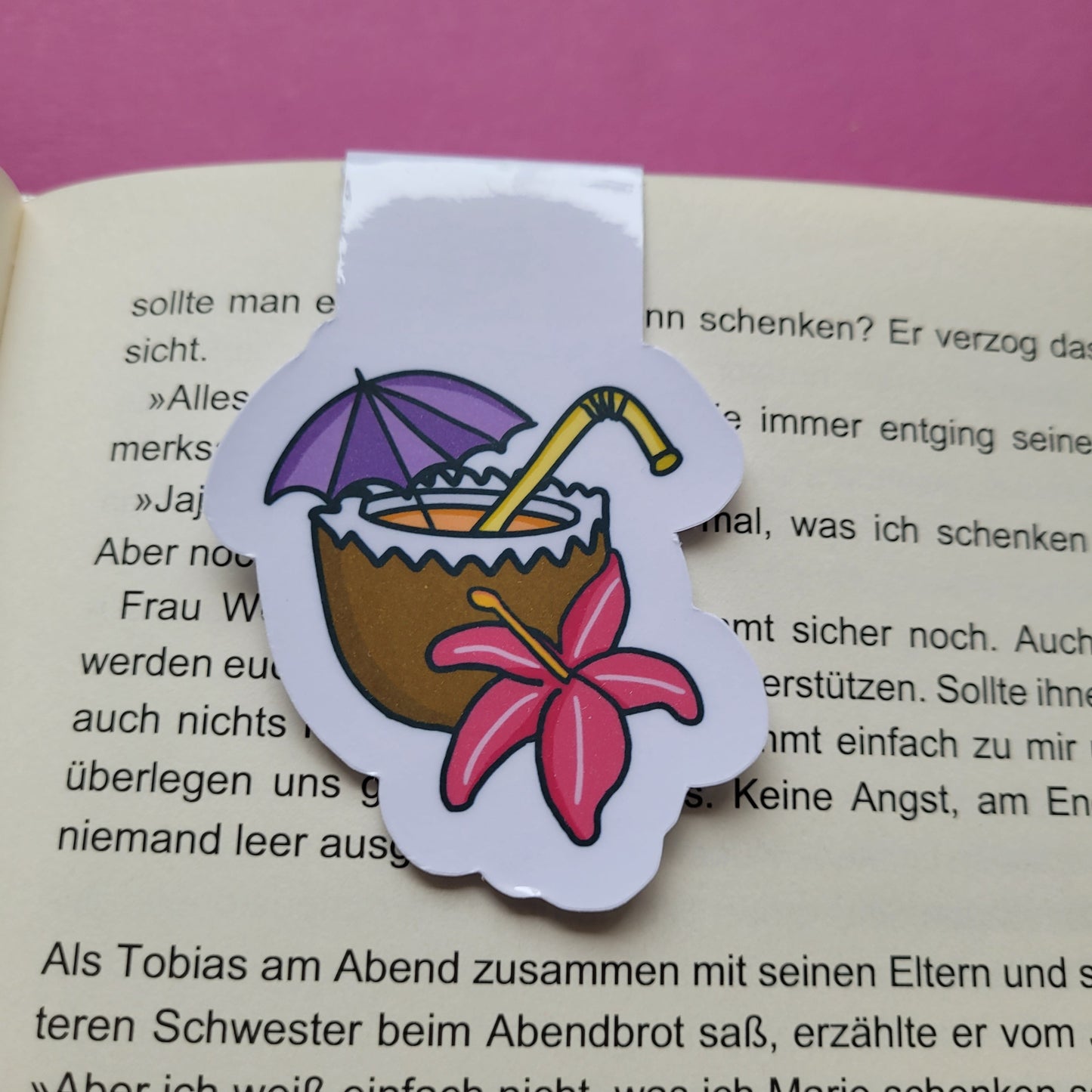 Magnet-Lesezeichen "Kokosdrink"