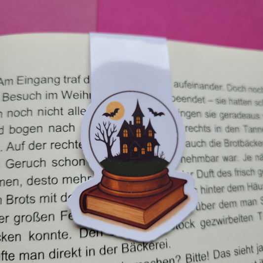 Magnet-Lesezeichen „Spukhaus in der Schneekuge“