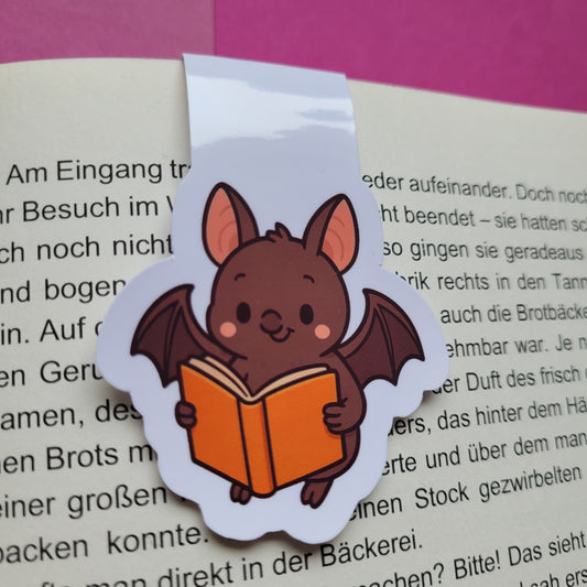 Magnet-Lesezeichen „Batty, die lesende Fledermaus“