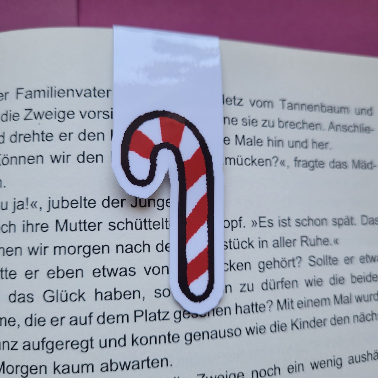 Magnet-Lesezeichen „Zuckerstange“