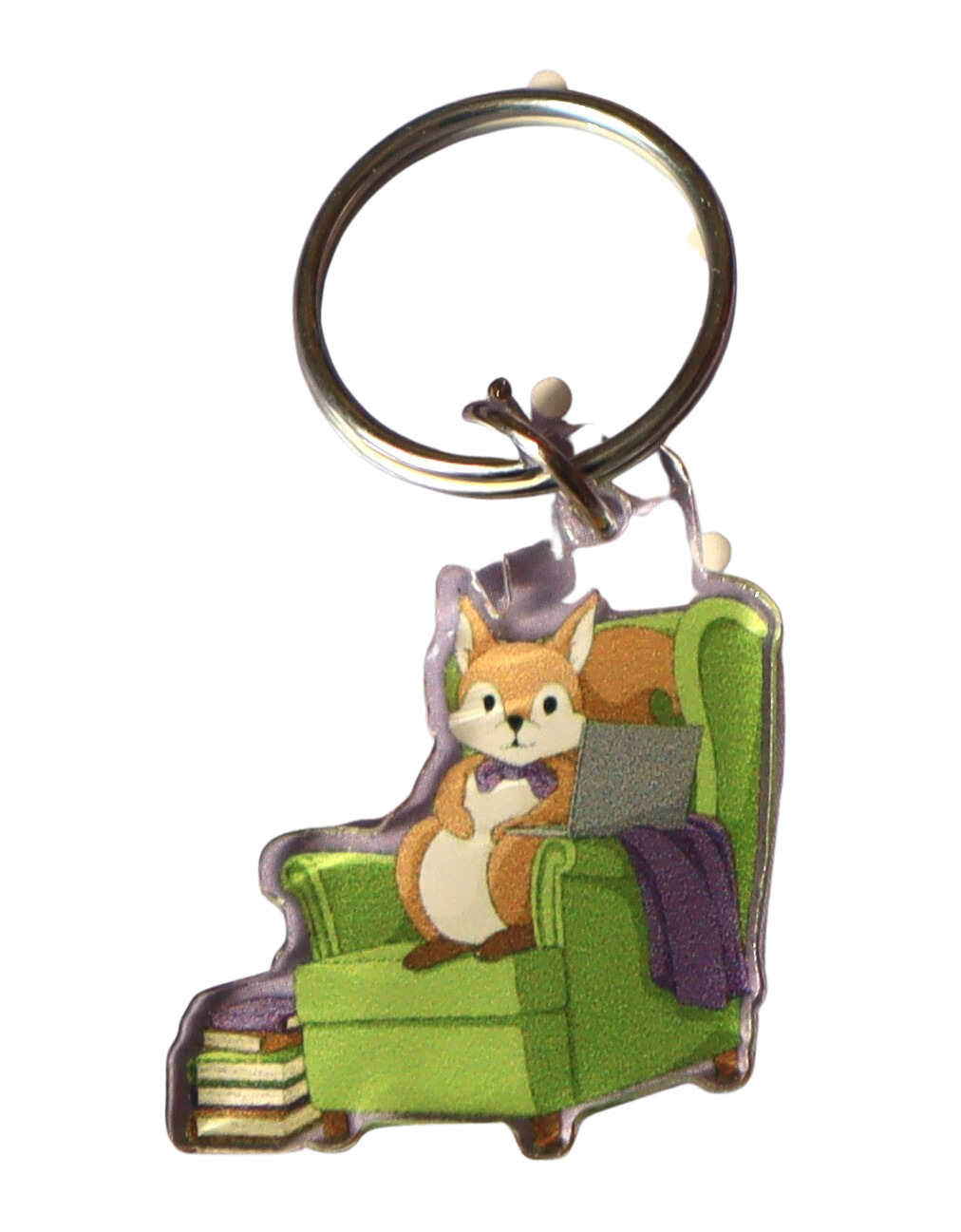Acryl-Schlüsselanhänger "Lesehörnchen"