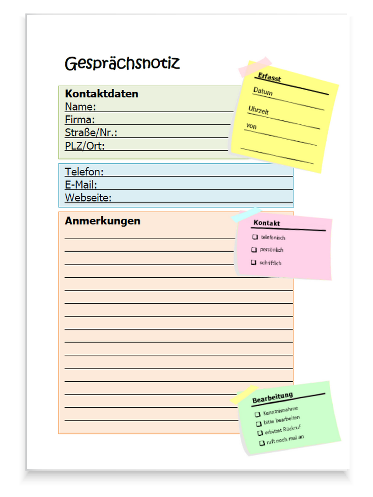 Gesprächsnotizblock A6