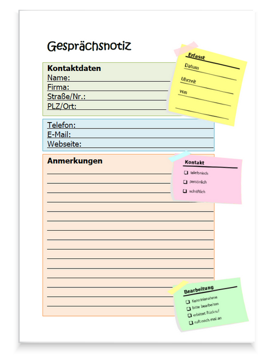 Gesprächsnotizblock A6