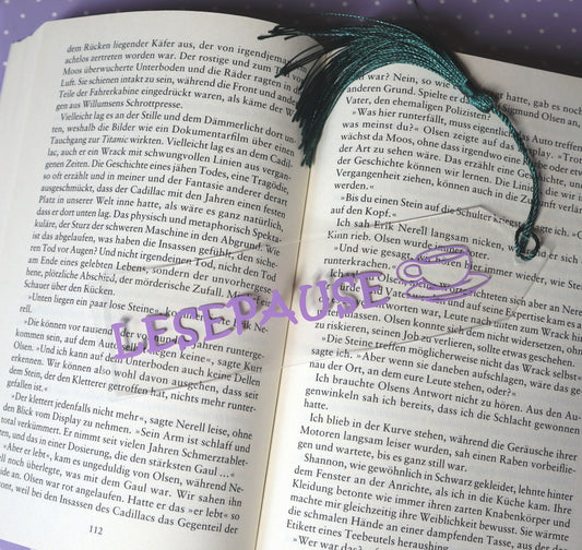 Acryl-Lesezeichen "Lesepause"