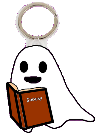 Acryl-Schlüsselanhänger "Buchgeist Spooky"