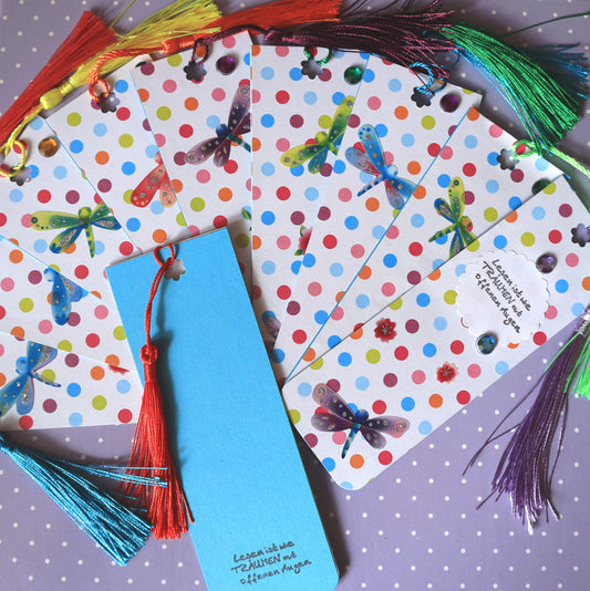 Unikat-Lesezeichen "Lesen ist wie TRÄUMEN mit offenen Augen"