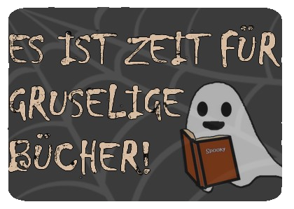 Postkarte A6 "Es ist Zeit für gruselige Bücher!"