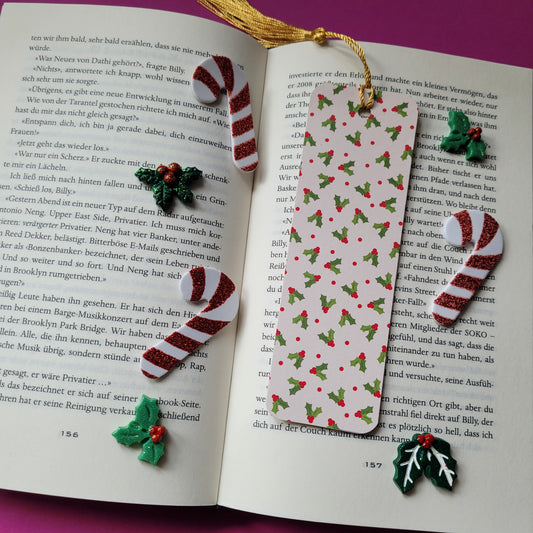 Unikat-Lesezeichen "Mistelzweig"