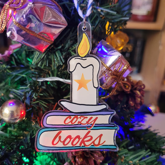 Acryl-Baumschmuck "cozy books"