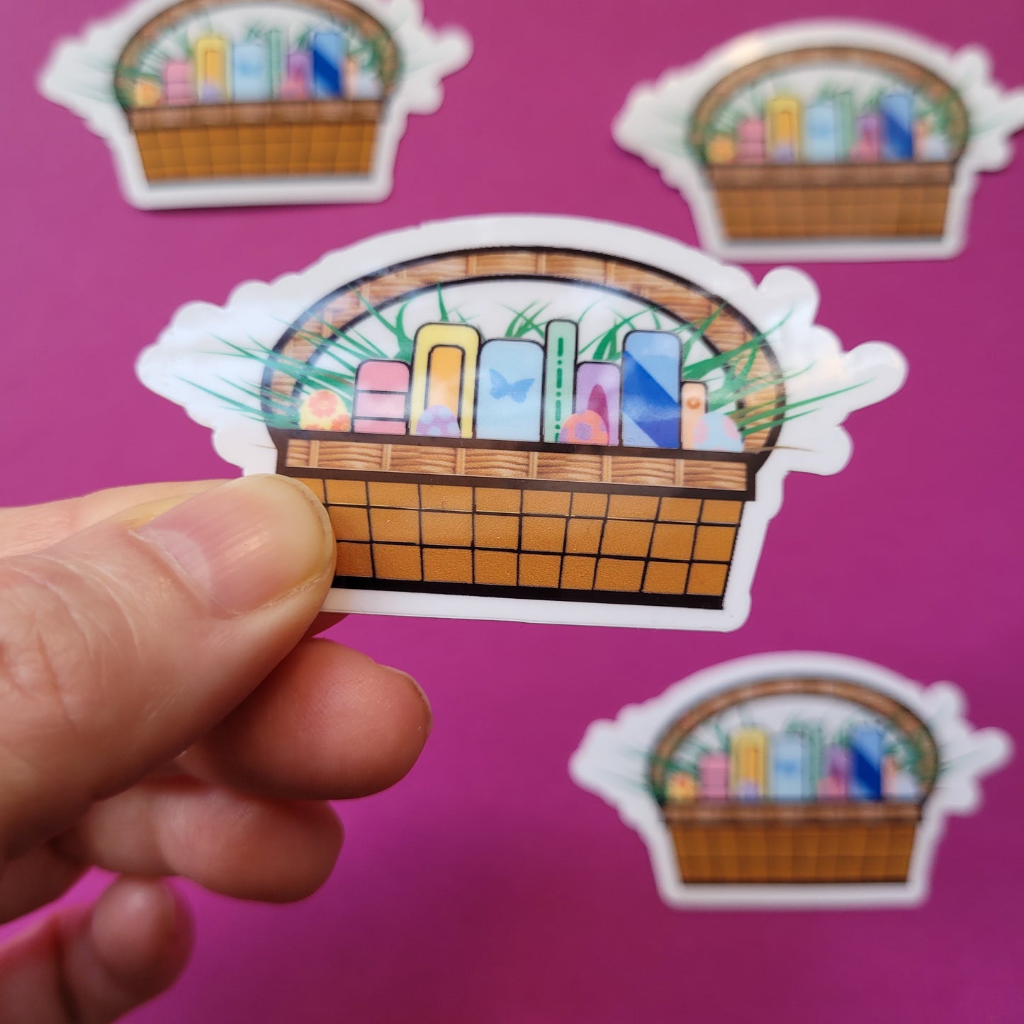 Sticker „Bücher-Osterkorb"