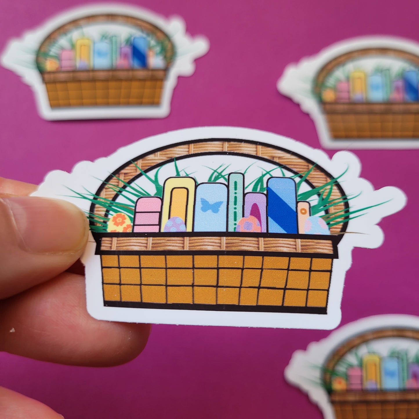 Sticker „Bücher-Osterkorb"