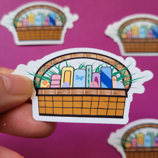 Sticker „Bücher-Osterkorb"