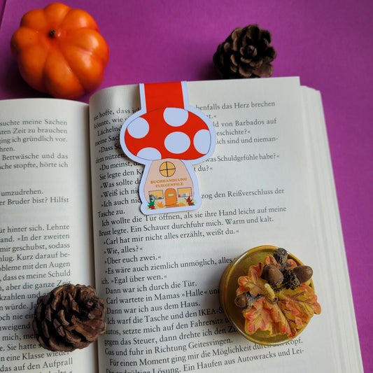 Magnet-Lesezeichen "Buchhandlung Fliegenpilz"