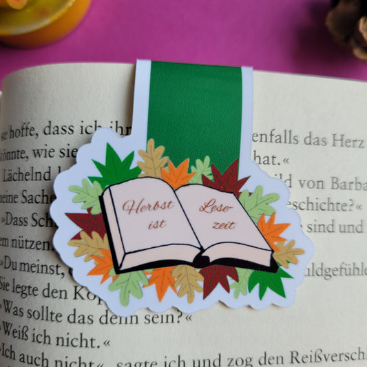 Magnet-Lesezeichen "Herbst ist Lesezeit"