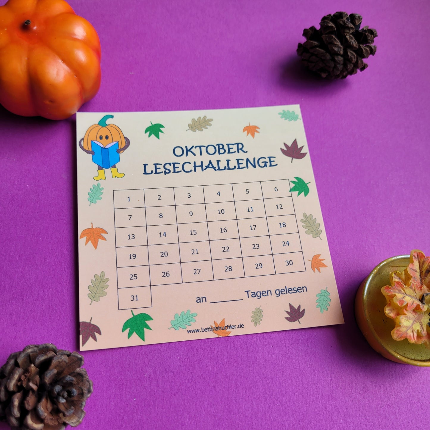 Lesetracker "Oktober Lesechallenge mit Kürby"