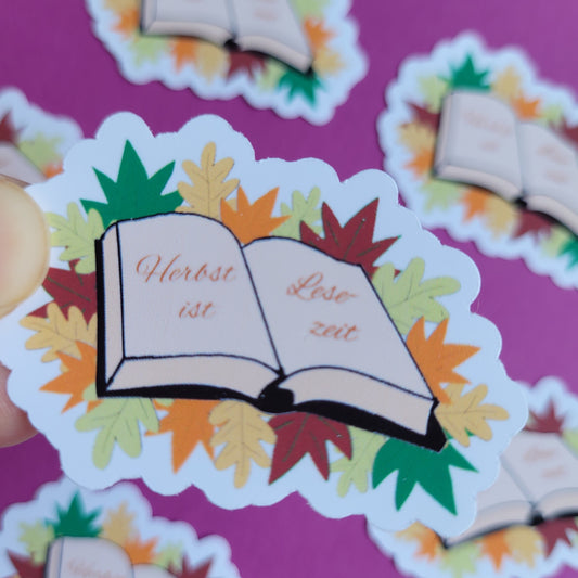 Sticker „Herbst ist Lesezeit"