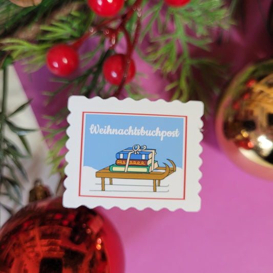 Sticker „Weihnachtsbuchpost"