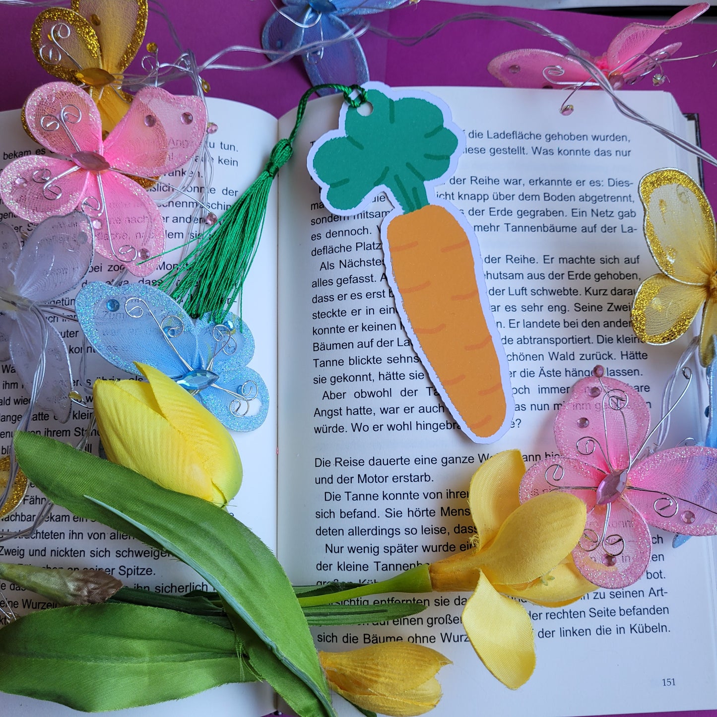 Form-Lesezeichen "Karotte"