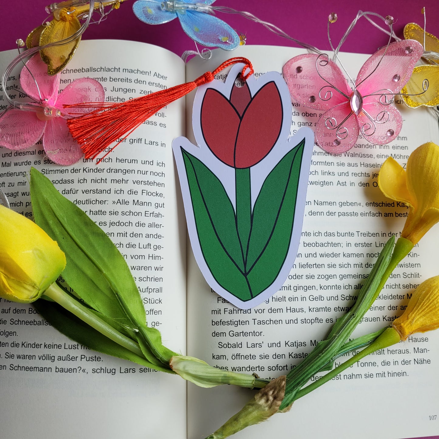 Form-Lesezeichen "Tulpe"