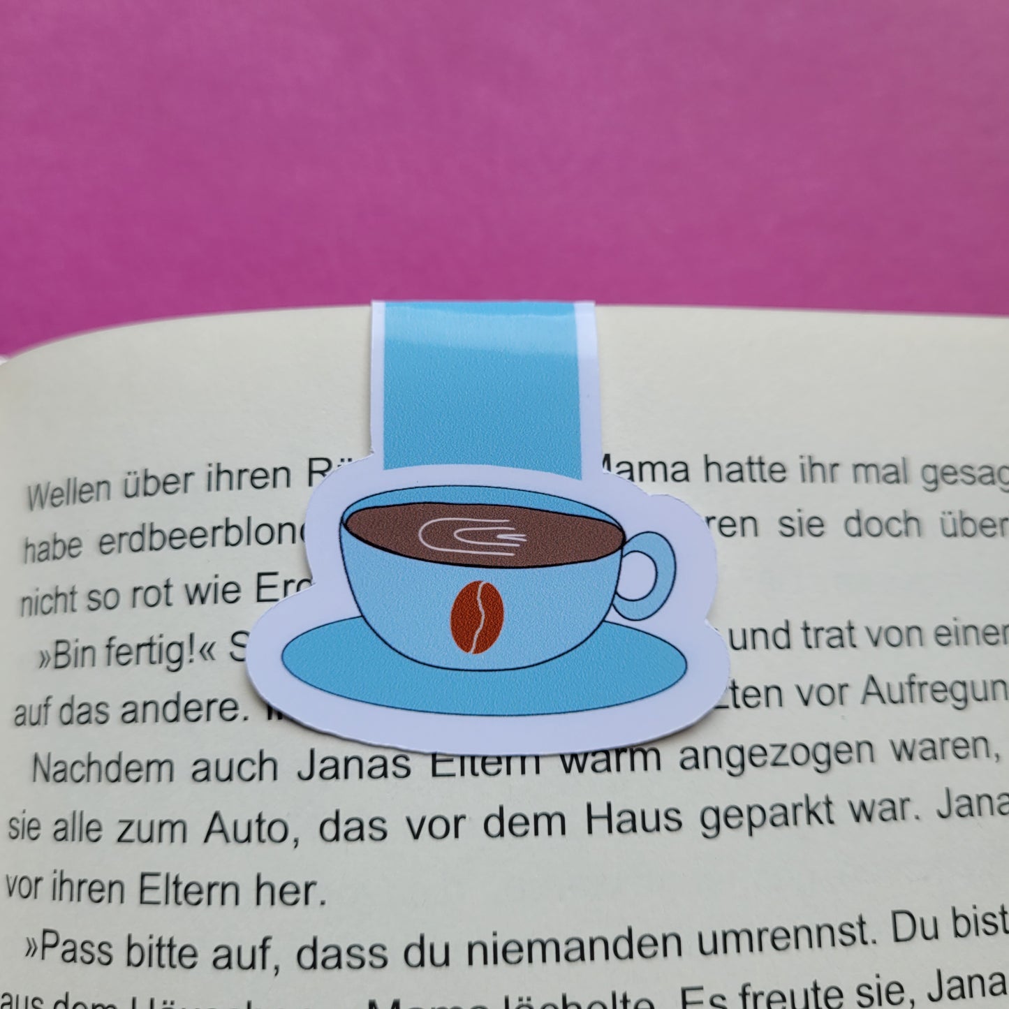Magnet-Lesezeichen "Kaffeetasse"