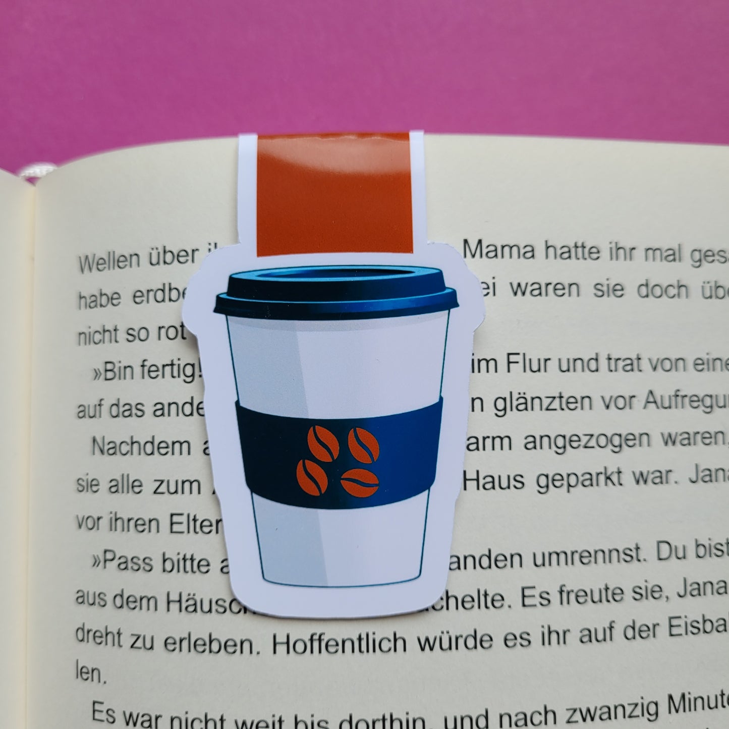 Magnet-Lesezeichen "Coffee to go"