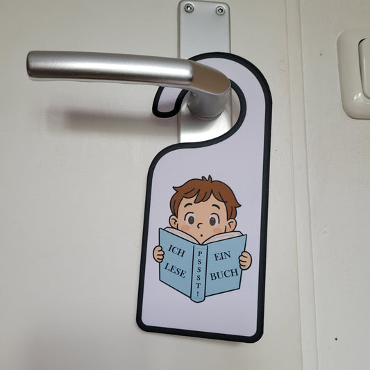 Türschild "Lesende Kinder"