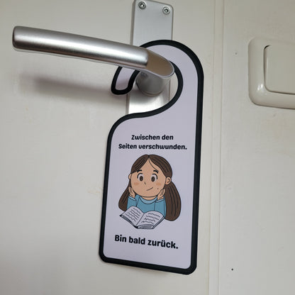 Türschild "Lesende Kinder"