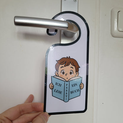 Türschild "Lesende Kinder"