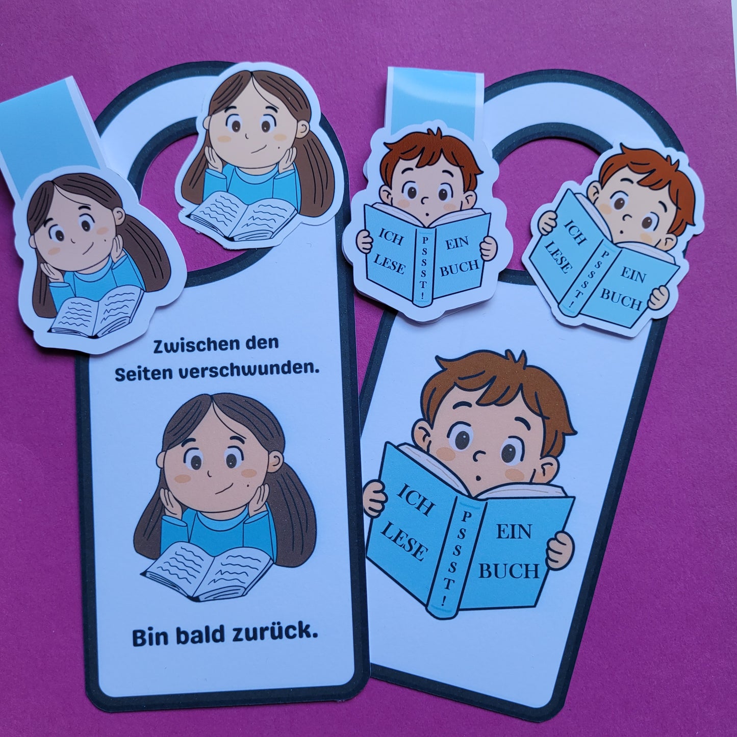 Set "Lesende Kinder"