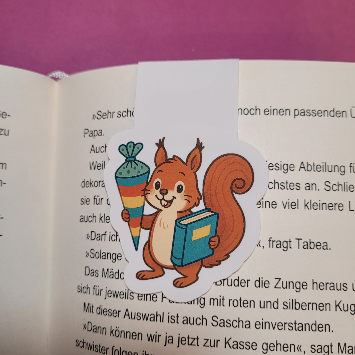 Magnet-Lesezeichen "Schulhörnchen"
