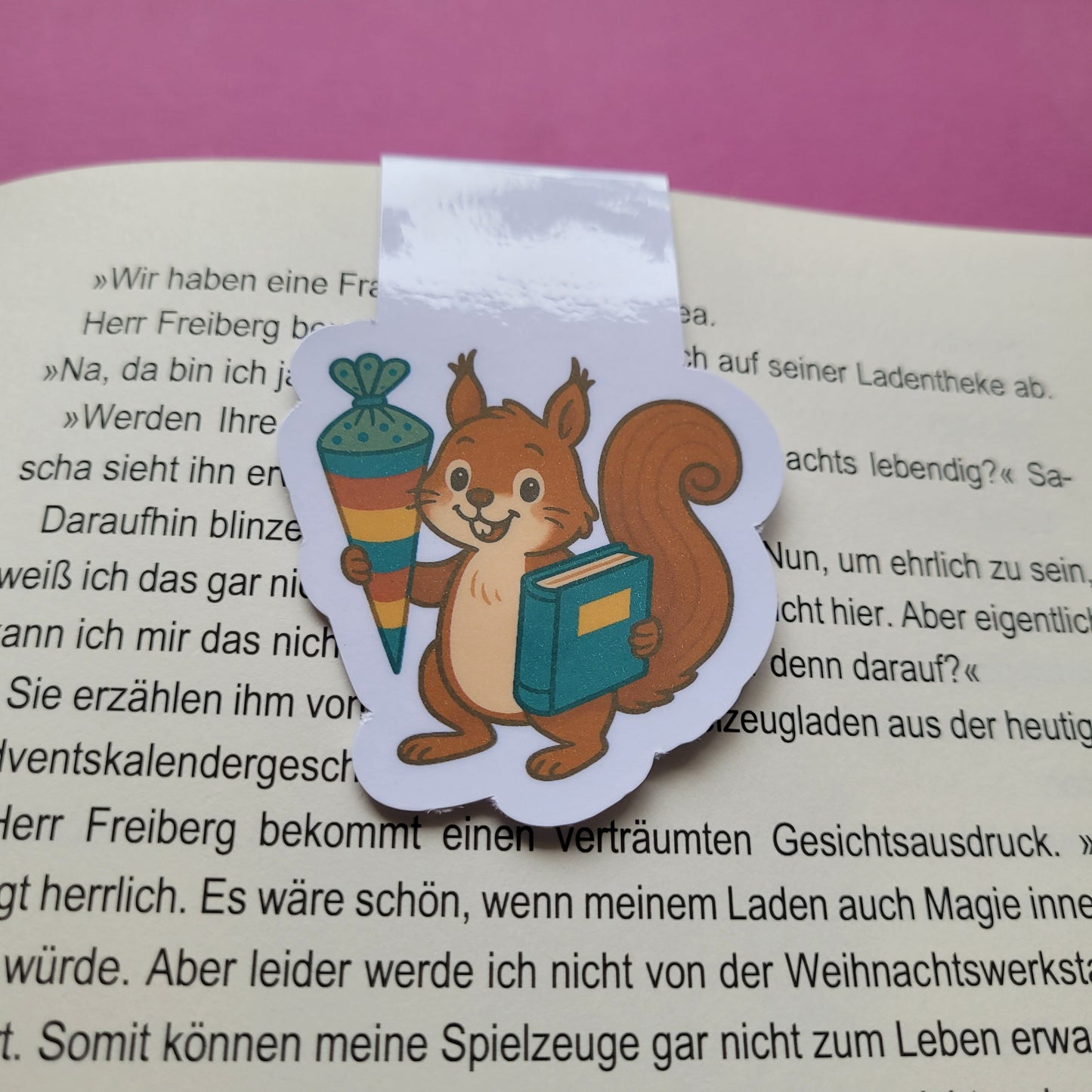 Magnet-Lesezeichen "Schulhörnchen"