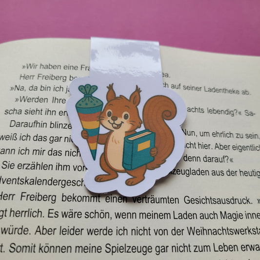 Magnet-Lesezeichen "Schulhörnchen"
