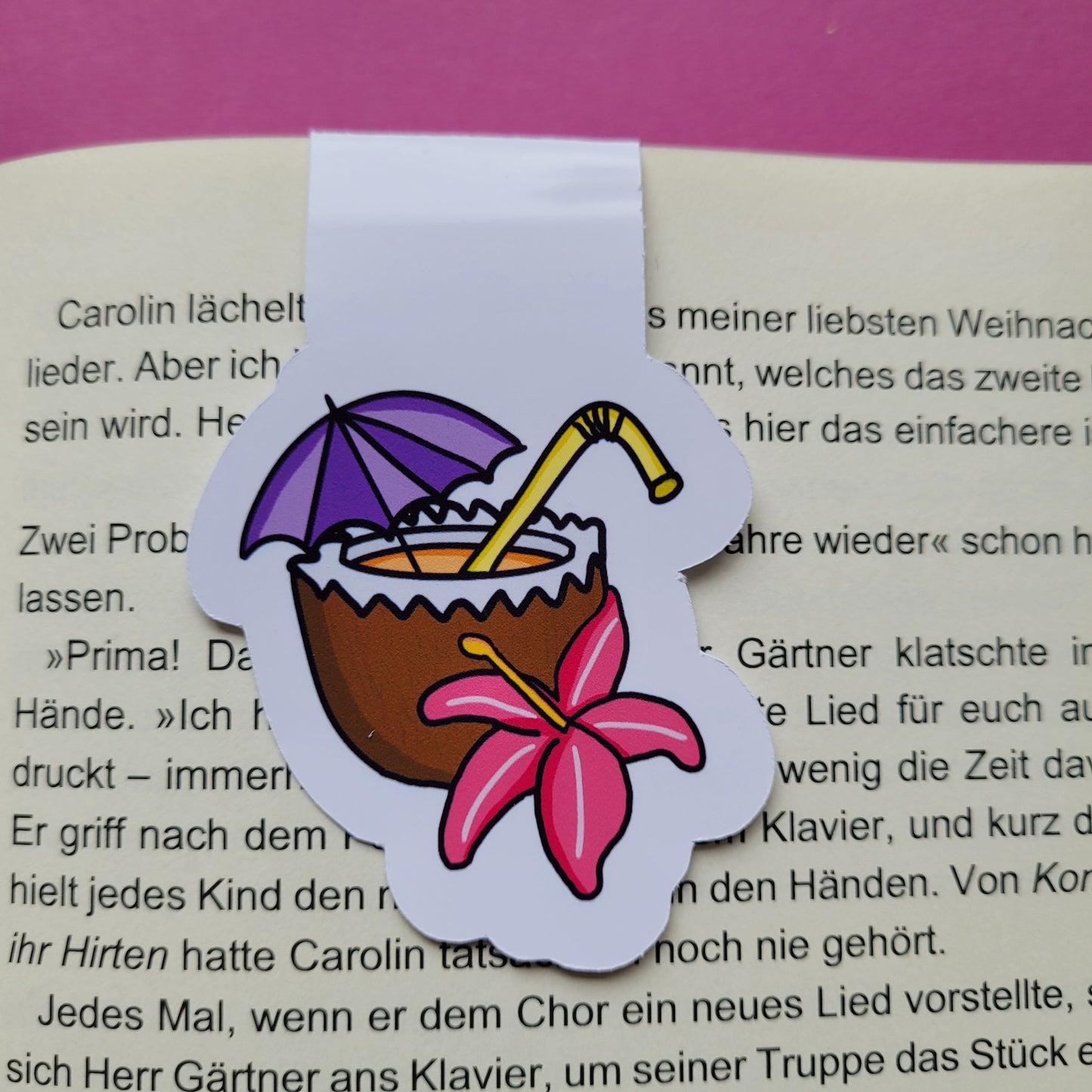 Magnet-Lesezeichen "Kokosdrink"