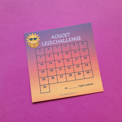 Lesetracker "August Lesechallenge"