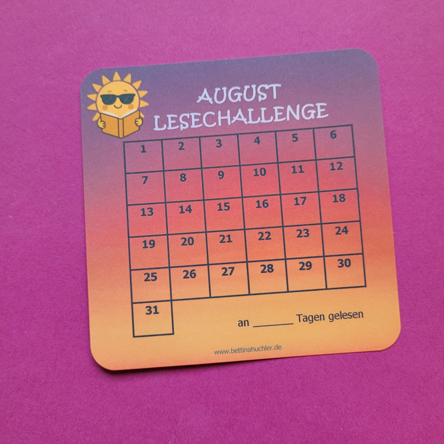 Lesetracker "August Lesechallenge"