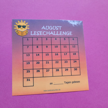 Lesetracker "August Lesechallenge"