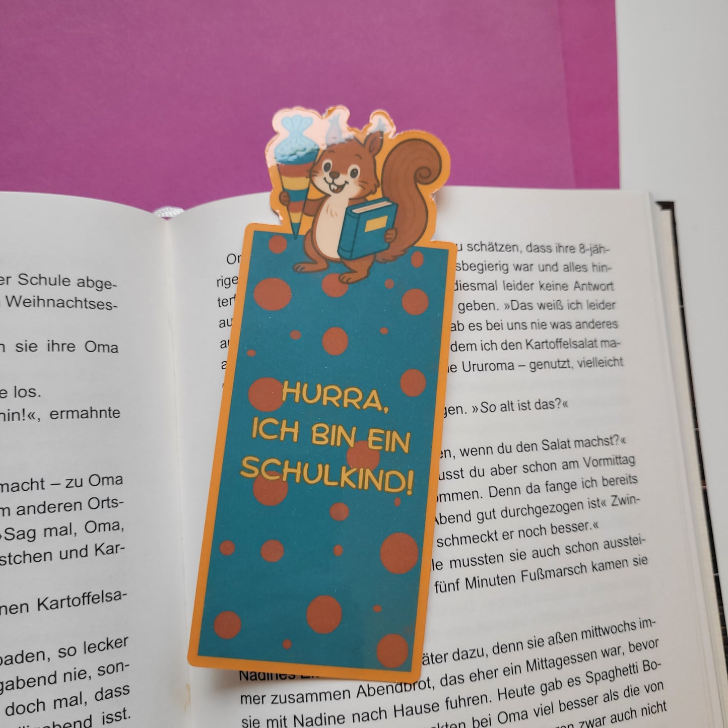 Form-Lesezeichen "Hurra, ich bin ein Schulkind!"