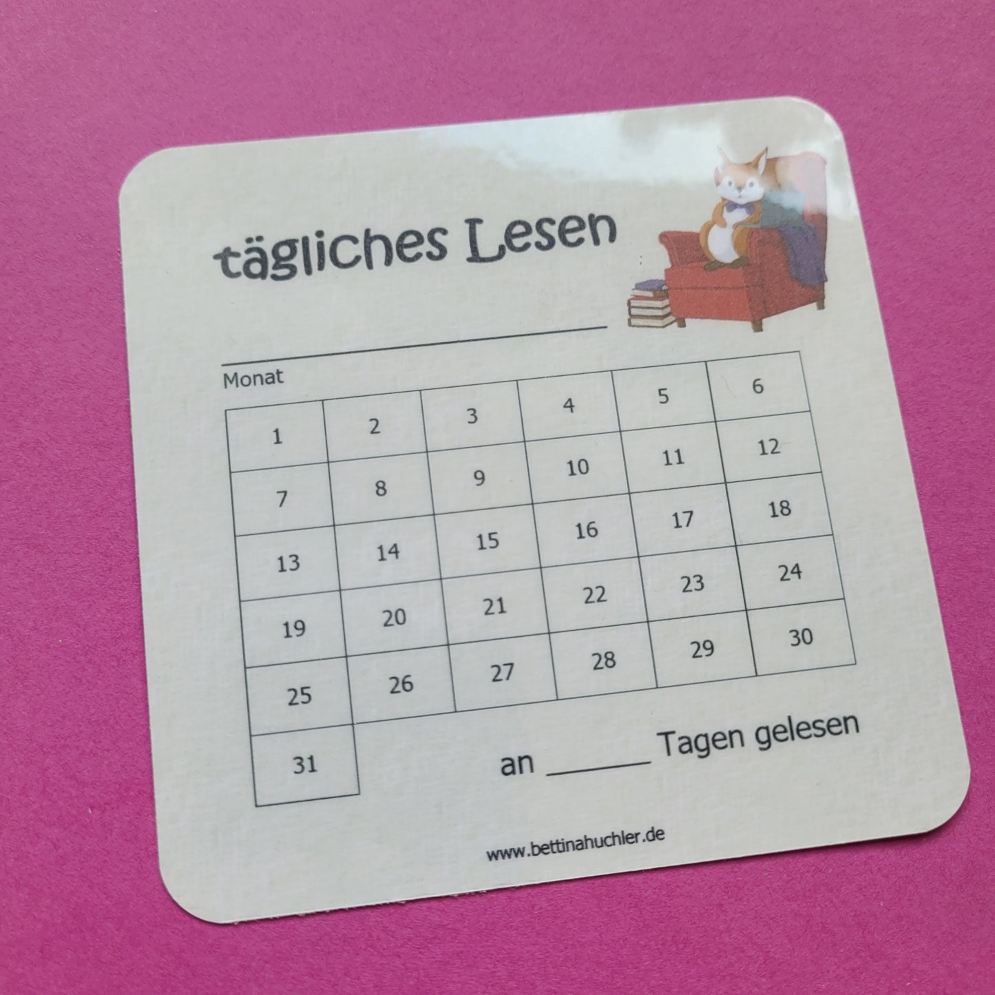 Lesetracker "Lesehörnchen"