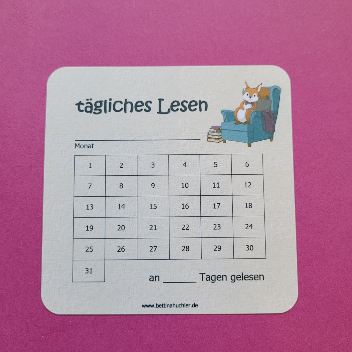 Lesetracker "Lesehörnchen"