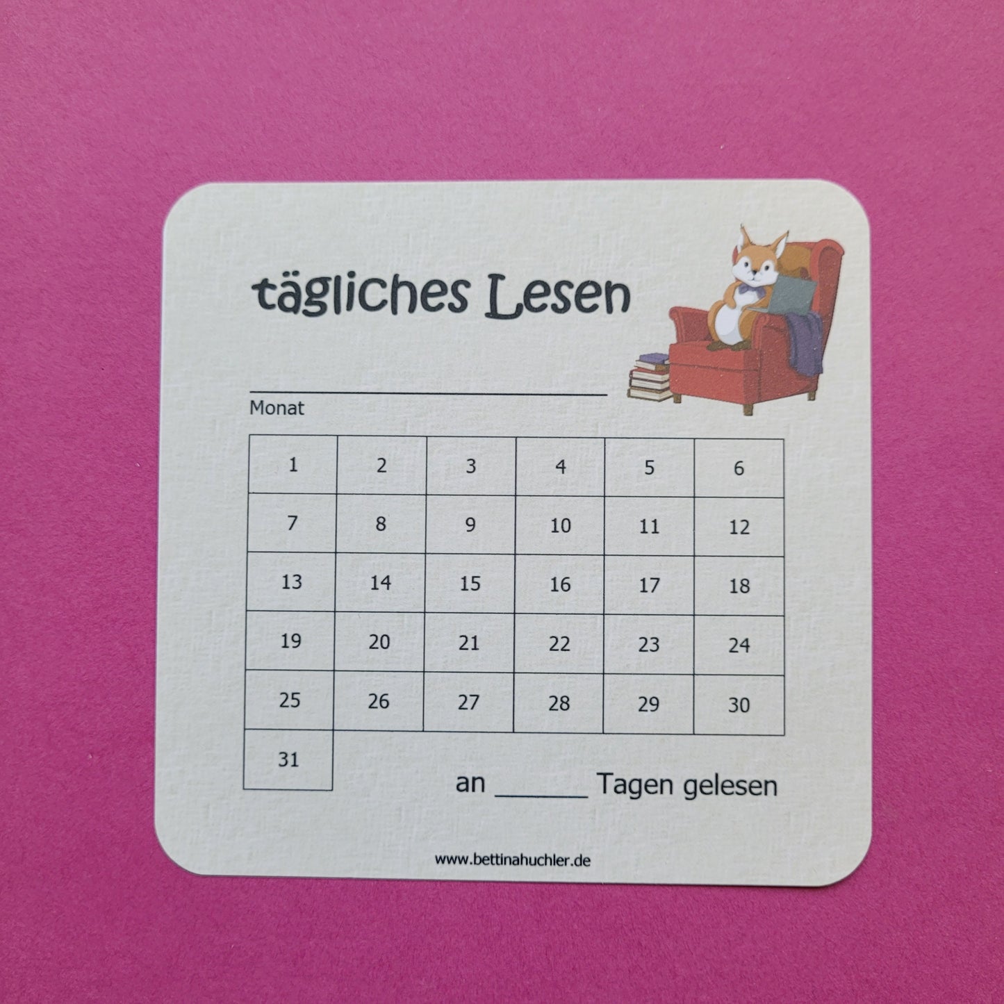 Lesetracker "Lesehörnchen"