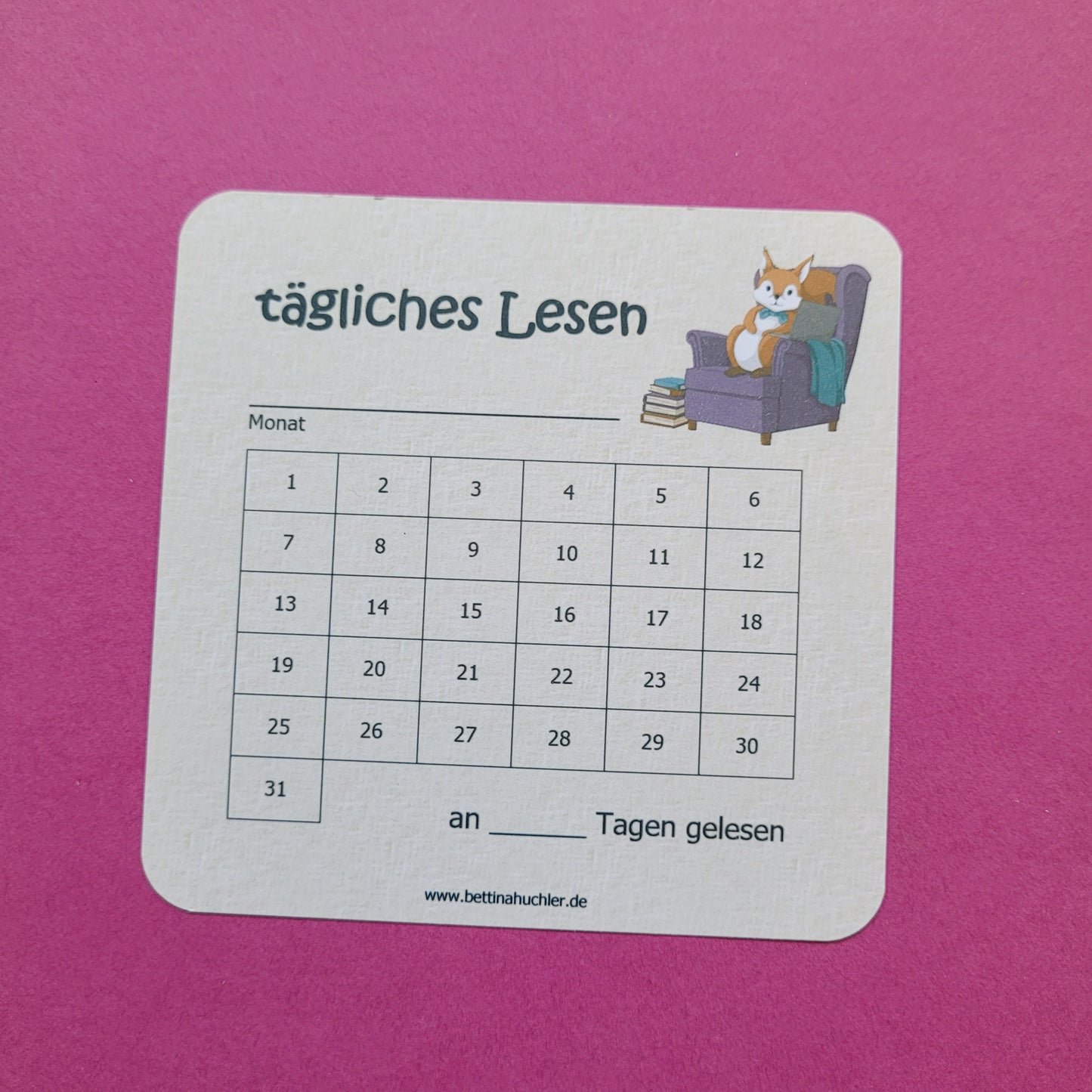 Lesetracker "Lesehörnchen"
