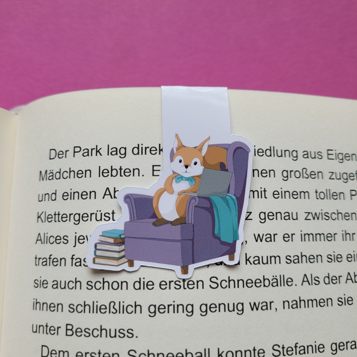 Magnet-Lesezeichen "Lesehörnchen"