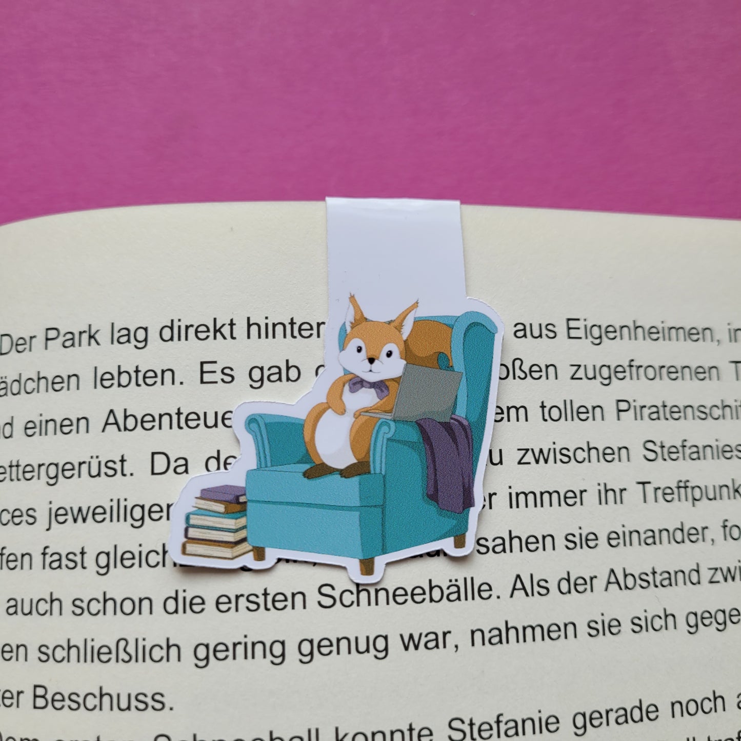 Magnet-Lesezeichen "Lesehörnchen"