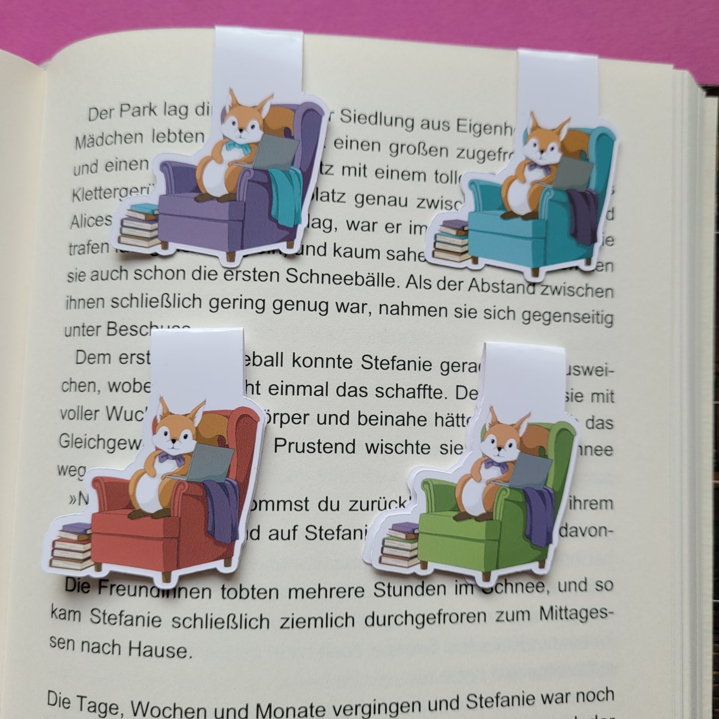 Magnet-Lesezeichen "Lesehörnchen"