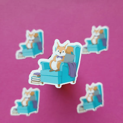Sticker „Lesehörnchen"