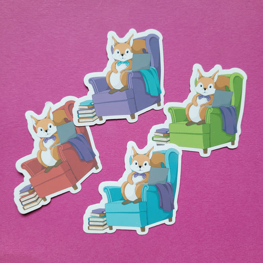 Sticker „Lesehörnchen"