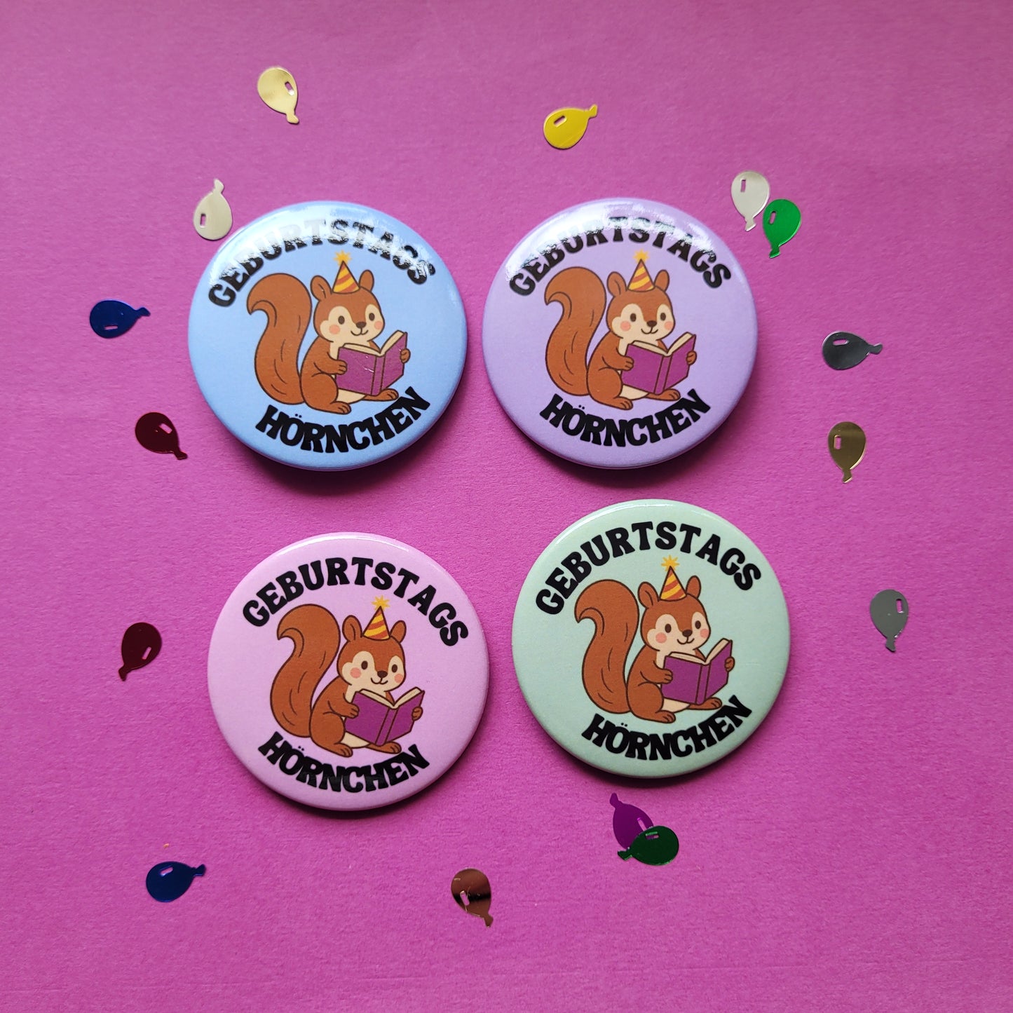 Button "Geburtstagshörnchen"